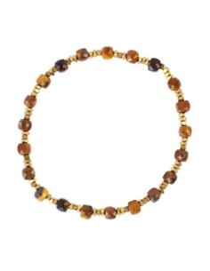 Pulsera elástica Spirit piedras facetadas Café Anartxy