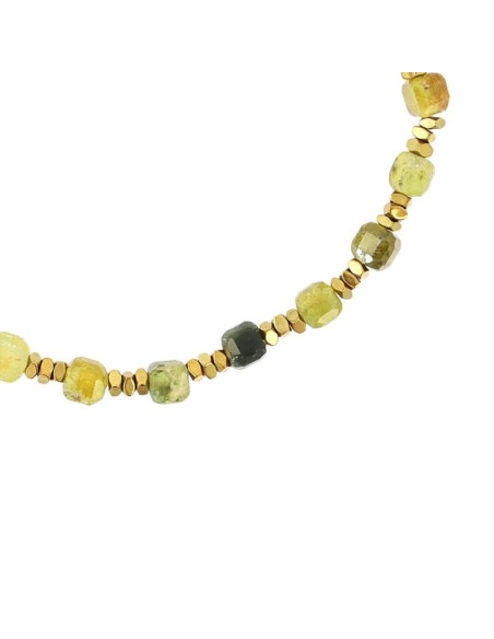 Pulsera elástica Spirit piedras facetadas Verde Claro Anartxy