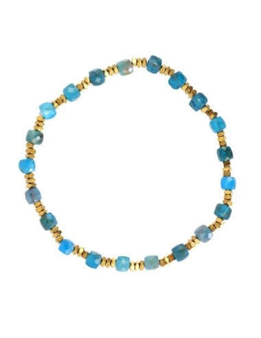 Pulsera elástica Spirit piedras facetadas Turquesa Anartxy