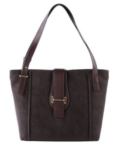 Shopper de hombro en color moka Cacharel