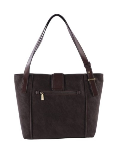 Shopper de hombro en color moka Cacharel