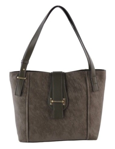 Shopper de hombro en color Kaki Cacharel