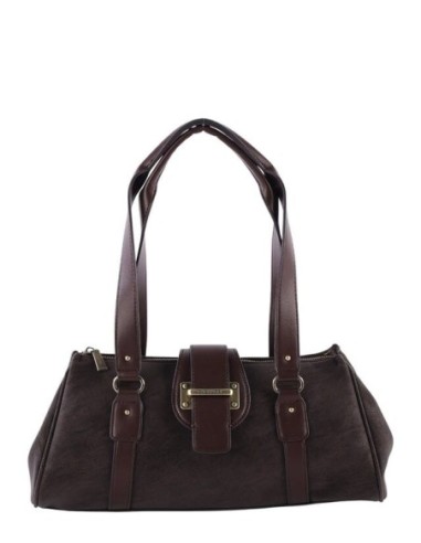 Bolso de hombro en color moka Cacharel
