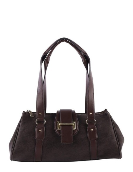 Bolso de hombro en color moka Cacharel
