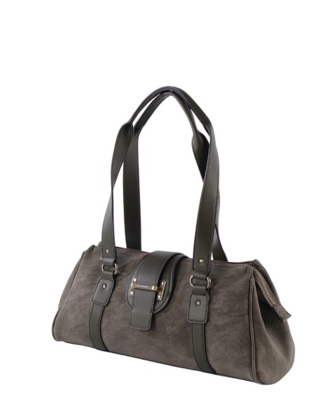 Bolso de hombro en color kaki Cacharel