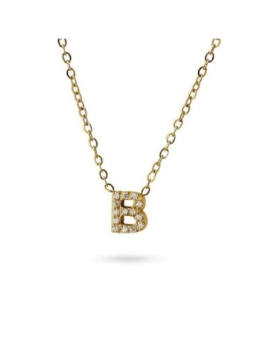 Colgante inicial dorado cristal Anartxy