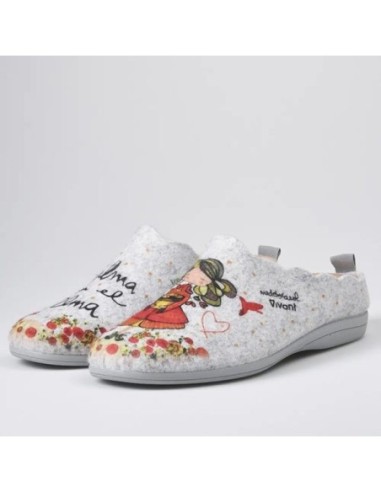 Zapatillas de Casa Vivant  "Es sentir... Calma en el alma" Gris