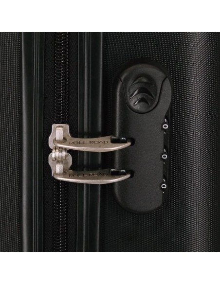 Maleta Cabina Roll Road India Expandible Negro