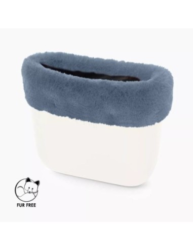Borde O bag Mini Fibra Sintetica Efecto Lapin Rex Avio