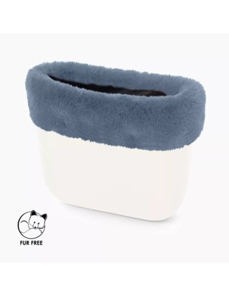 Borde O bag Mini Fibra Sintetica Efecto Lapin Rex Avio