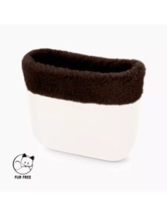 Borde O bag Mini Fibra Sintetica Efecto Lapin Rex Chocolate